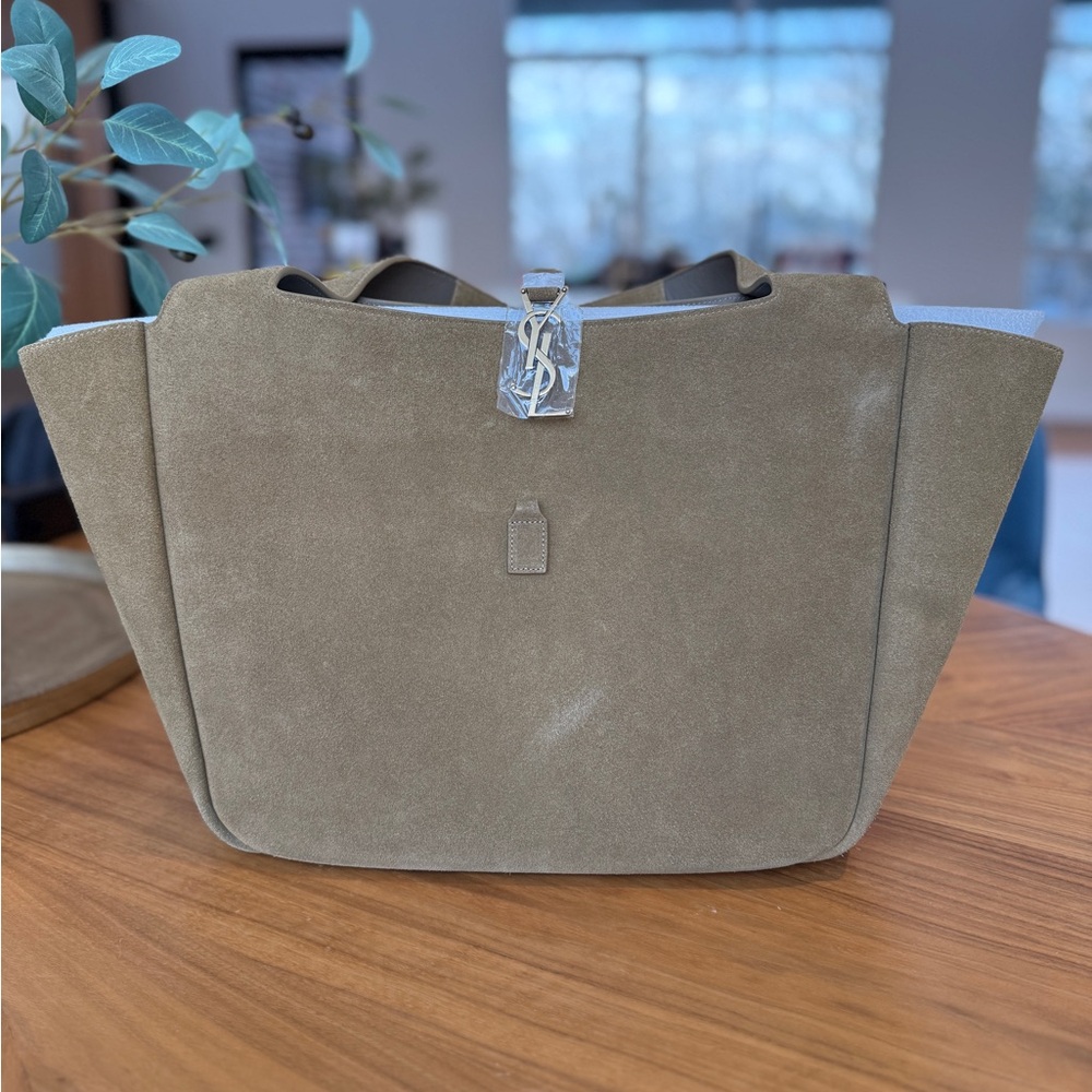 Designer inspired light tan Suede Tote